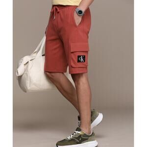 Calvin Klein Men's Small Rust Red Cotton Track Shorts
